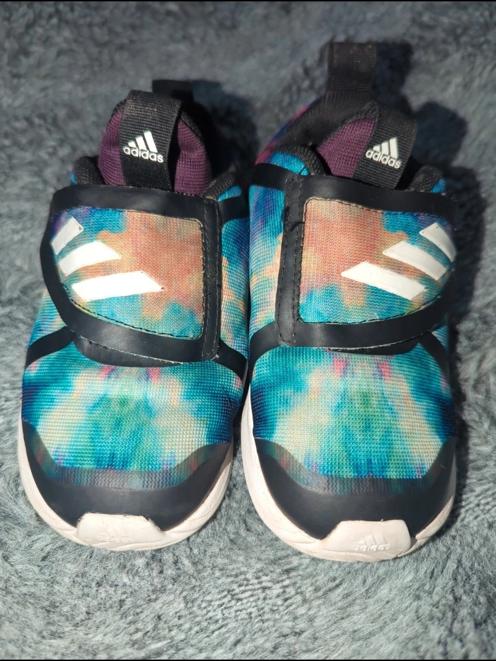 Adidas Kids Tie-Dye Slip-On Sneakers - Blue/Purple